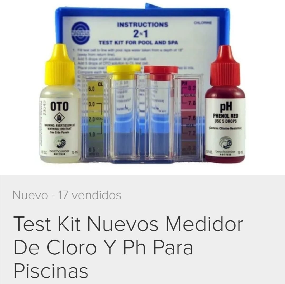 Eficacia bendición litro Test kit medidor de cloro y PH para piscinas – Distribuidora Yurani