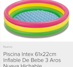 Piscina inflable de bebe 3 aros 61x22cm