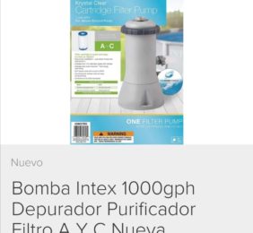 Bomba 1000gph depurador purificador filtro A y C