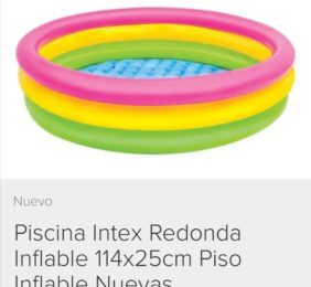 Piscina redonda inflable con piso 114x25cm