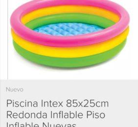 Piscina redonda aros colores inflable 85x25cm