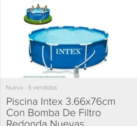 Piscina redonda con bomba de filtro 366x76cm