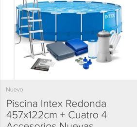 Piscina redonda + 4 accesorios 457x122cm