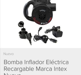 Bomba inflador eléctrica recargable