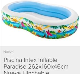 Piscina inflable paradise 262x160x46cm