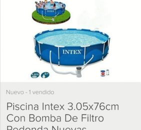 Piscina 305x76cm con bomba de filtro redonda