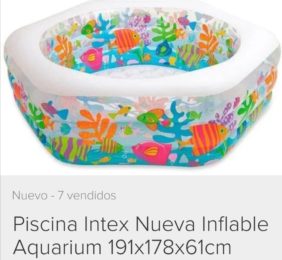 Piscina inflable aquarium 191x178x61cm