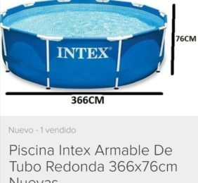 Piscina armable de tubo redonda 366x76cm