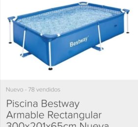 Piscina armable rectangular 300x201x65cm